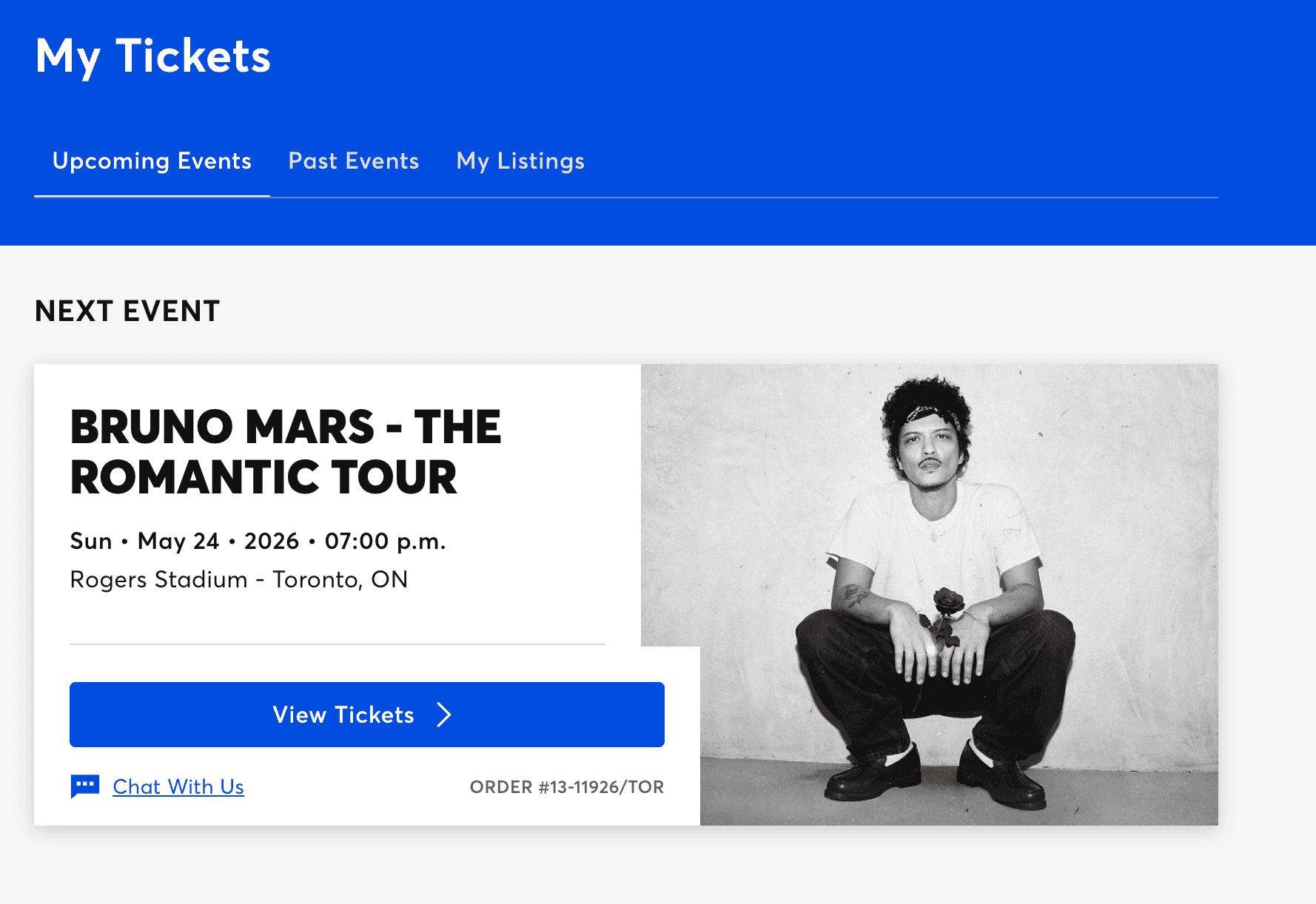 Bruno Mars Concert Ticket - Image 1
