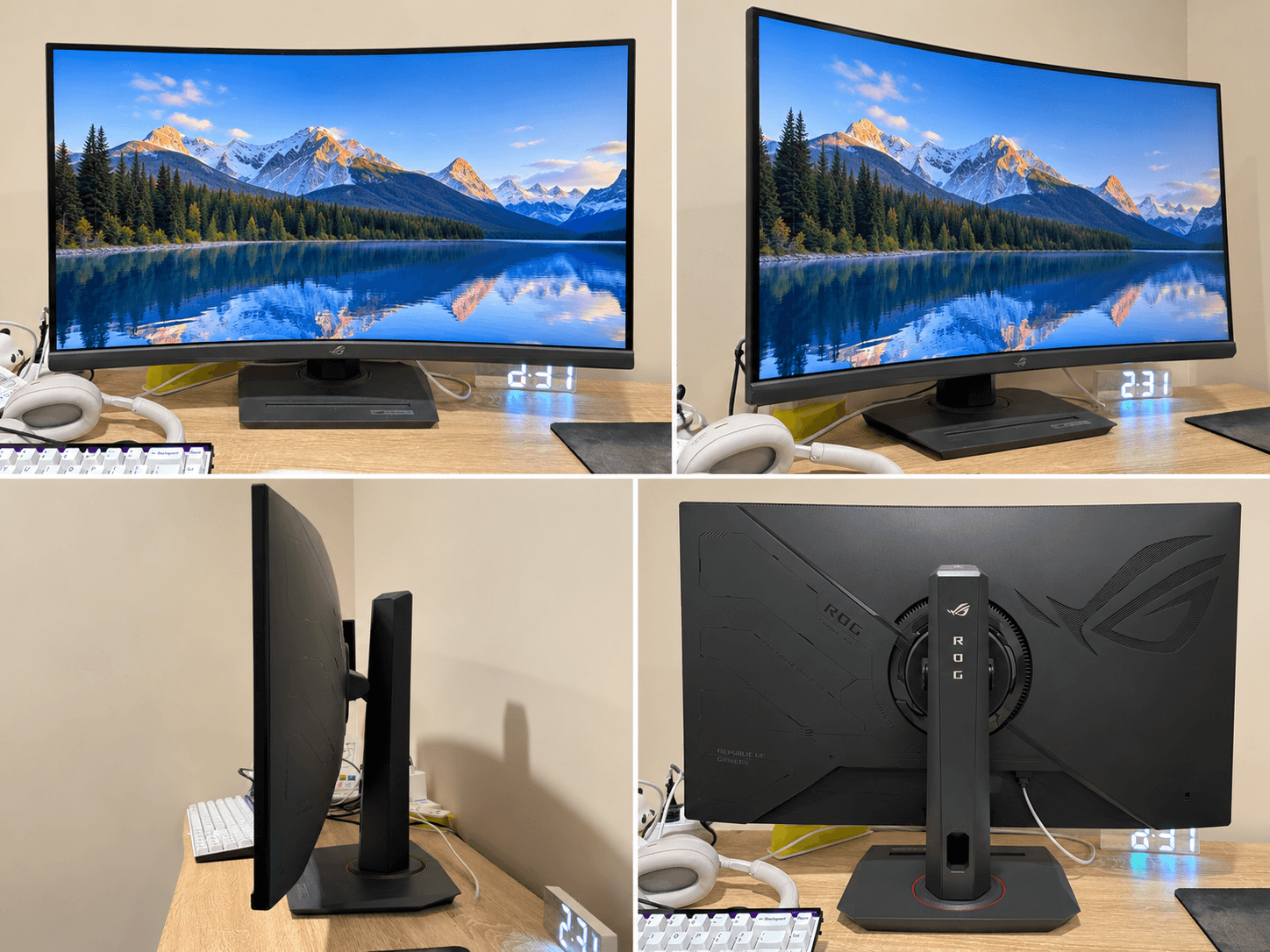 ASUS ROG Strix 32” Curved Gaming Monitor – 1440p 180Hz – Excellent Condition - Image 1